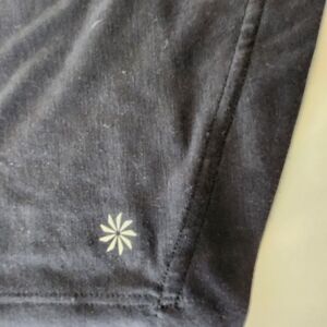 Athleta Black Top with White Logo Accent